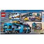 LEGO City 60408 Le camion de transport de voitures de sport, 4 véhicules pour enfants