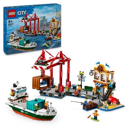 LEGO City 60422 Le port et le navire marchand