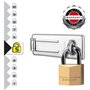 Pack Comprenant un Moraillon de Porte et un Cadenas a Clé - MASTER LOCK - 140703EURD -