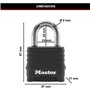 Master Lock Cadenas a combinaison Excell Zinc 57 mm Noir M178EURD