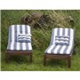 JARDIN PRIVE Bain de soleil flocons CANCALE 188x56x12 cm gris