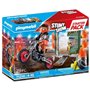 PLAYMOBIL - 71256 - Starter Pack Cascadeur - Moto Rutilante - Rampe de Feu