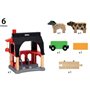 BRIO World - 36012 - Grange des animaux - Accessoire pour circuit de train en bois - Jouet pour garçons et filles des 3 
