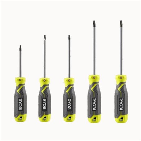 Jeu de 5 tournevis magnétiques Torx RYOBI - RHSDST5
