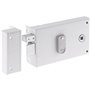 Serrure en applique horizontale a fouillot - YALE - YAH37G - Blanc - 2 Clés fournies - Version Gauche - Grille et Portai