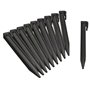 Nature Chevilles d'ancrage de jardin 10 pcs Noir