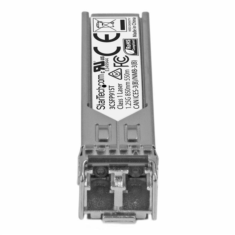 Image secondaire de Startech.com Module SFP GBIC compatible HPE 3CSFP91 - Module transmetteur Mini GBIC 1000BASE-SX