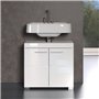 Meuble sous vasque AMANDA - 2 portes - L60 x H56 x P34 cm - Blanc - TRENDTEAM