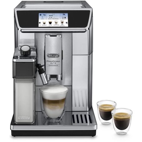 Machine expresso broyeur - DELONGHI PrimaDonna Elite Experience ECAM650.85.MS - Gris - Connecté - Machine a café grains