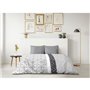 Parure de couette microfibre ETHNO - 1 housse de couette 240 x 260 cm + 2 taies d'oreiller 63 x 63 cm - Gris