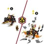 LEGO NINJAGO 71782 Le Dragon de Terre de Cole  Évolution, Jouet avec 2 Minifigurines