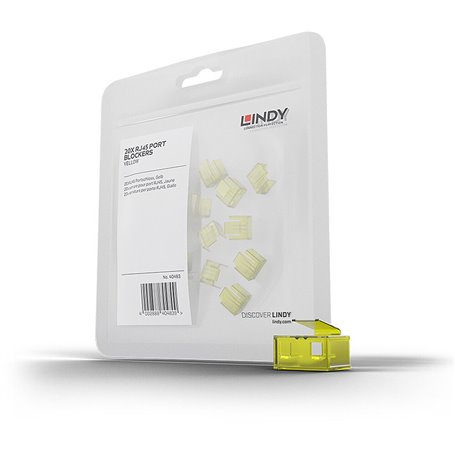 Lindy 40483 bloqueur de port RJ-45 Jaune Acrylonitrile-Butadiène-Styrène (ABS)