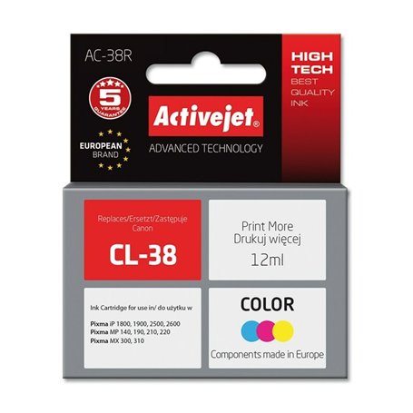Cartouche d'encre originale Activejet AC-38R Cyan/Magenta/Jaune