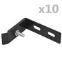 vidaXL Ensemble de 10 connecteurs d'angle mural Anthracite