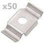 vidaXL Clips de clôture en papillon 50 pcs Acier inoxydable