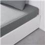 Drap housse TODAY Essential - 140 x 200+30 cm - 2 personnes - 100% Coton uni - Acier
