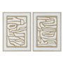 Cadre Home ESPRIT Blanc Beige Abstrait Scandinave 52