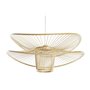 Suspension DKD Home Decor Marron Bambou 50 W 60 x 60 x 28 cm