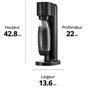 SodaStream GAIA Machine a Eau Pétillante - Pack 1 Bouteille 1L Compatible Lave-Vaisselle + 1 Recharge de Gaz 60L a Clips