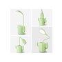 Pot à crayons avec éclairage LED ajustable - Modèle Cactus - Vert d'eau