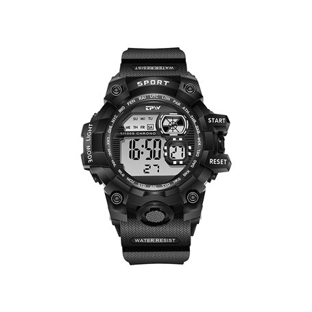 Montre ado étanche affichage digital - Modèle Chromax - Noire