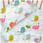 Drap housse HappyFriday MR FOX Blanc 70 x 140 x 14 cm Nuages