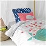 Parure de couette HappyFriday Moshi Moshi Whale Multicouleur Lit 1 persone 2 Pièces