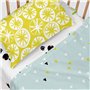 Jeu de draps HappyFriday Moshi Moshi Panda garden blue Bleu 2 Pièces