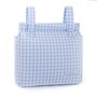 Sac organisateur pour poussette de bébé Mi bollito Bleu Vichy 10 x 35 x 35 cm