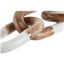 Figurine Décorative Home ESPRIT Blanc Marron Doré Chaîne 10 x 10 x 36 cm