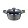 Casserole avec Couvercle en Verre 3 Claveles Bleu Noir 6