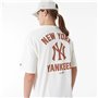 T-shirt à manches courtes homme New Era  WORDMARK OS TEE NEYYAN 60435536  Blanc (XL)