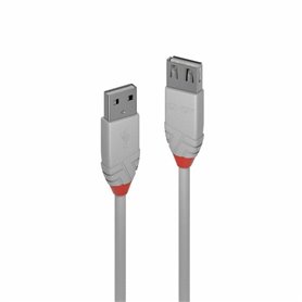 Lindy 36713 câble USB 2 m USB 2.0 USB A Gris