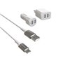 KIT 2USB FASTCHARGE CAR + SECTEUR + CABLE TYPE C 1