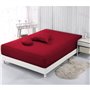 Vision - Drap housse Rouge - 160x200cm - 100% coton
