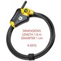 Antivol - MASTER LOCK - Python 8433EURD - Longueur ajustable de 30 cm a 1,8 m - Acier torsadé - Noir