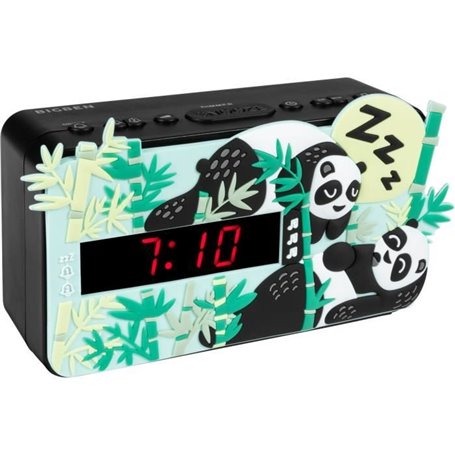 Réveil LED BIGBEN INTERACTIVE R15PANDA3D Effet 3D Décor panda