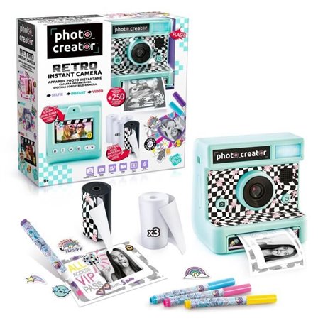 Canal Toys - Appareil Photo Rétro a impression instantanée - 4 rouleaux de papier dont 1 autocollant