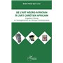 De lart négro-africain à lart chrétien africain