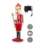 Figurine Décorative Casse-Noisette Rouge Musique Mouvement Extensible Plastique