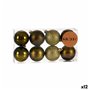 Lot de boules de Noël Vert Plastique 5 x 6 x 5 cm (12 Unités)