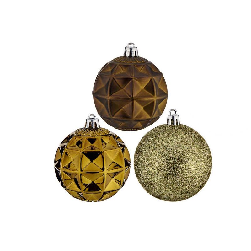 Image secondaire de Lot de boules de Noël Ø 7 cm Vert PVC (12 Unités)