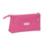 Trousse Fourre-Tout Triple Munich Basic Fuchsia 22 x 12 x 3 cm