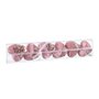 Décorations de Noël Rose Doré Polyfoam Tissu Coeurs 9 cm (6 Unités)