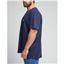 Maillot de Corps de Sport à Manches Coupe Lee Ss Patch Logo  Bleu