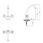 ROUSSEAU Robinet mélangeur mécanique lavabo Beverley