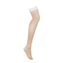 Bas avec porte jarretelles Obsessive S814 Blanc S/M