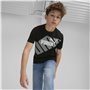 T shirt à manches courtes Enfant Puma Power Graphic Noir