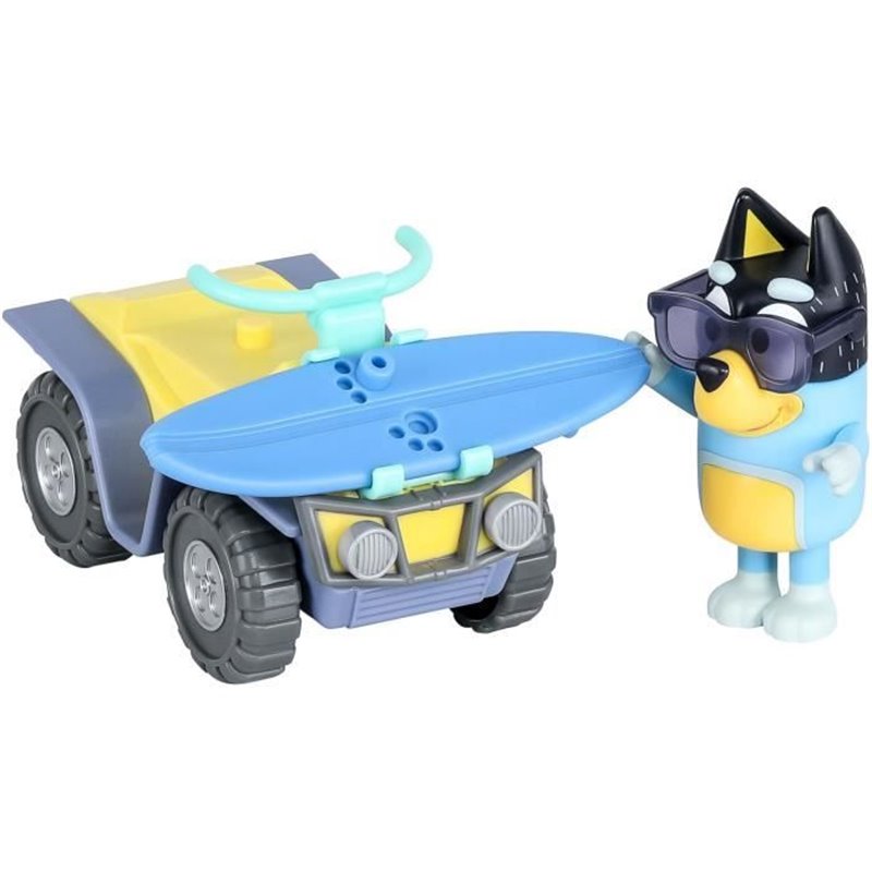 Bluey Juice Truck Playset BLY48000 Jouet de camion de jus, 3 figurines articulées de la série, accessoires de nourriture et autocollants décoratifs pour garçons et filles à partir de 3 ans