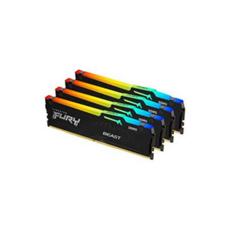 Kingston Technology FURY Beast 128 Go 5200 MT/s DDR5 CL40 DIMM (Kits de 4) RGB XMP